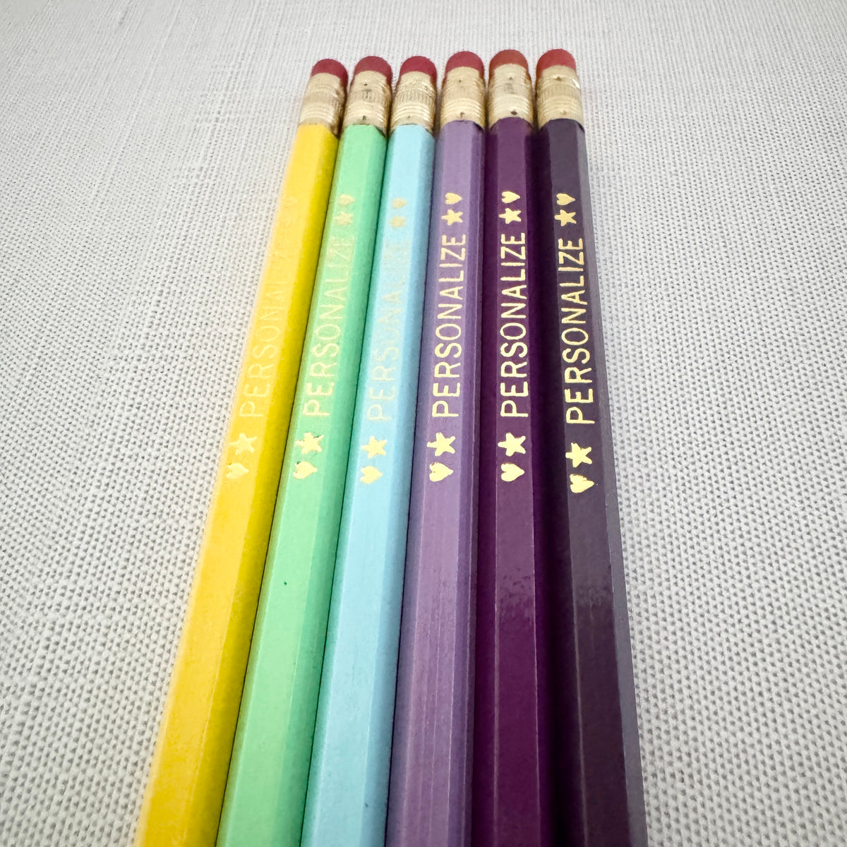 6 Personalized Pencil Set CASTLE SKIES