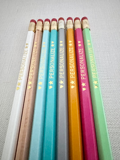 8 Personalized Pencil Set HAPPY CAMPER