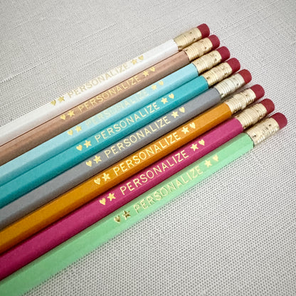 8 Personalized Pencil Set HAPPY CAMPER