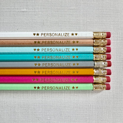 8 Personalized Pencil Set HAPPY CAMPER