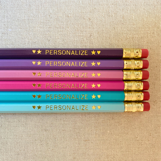 6 Personalized Pencil Set LAVENDER BLISS