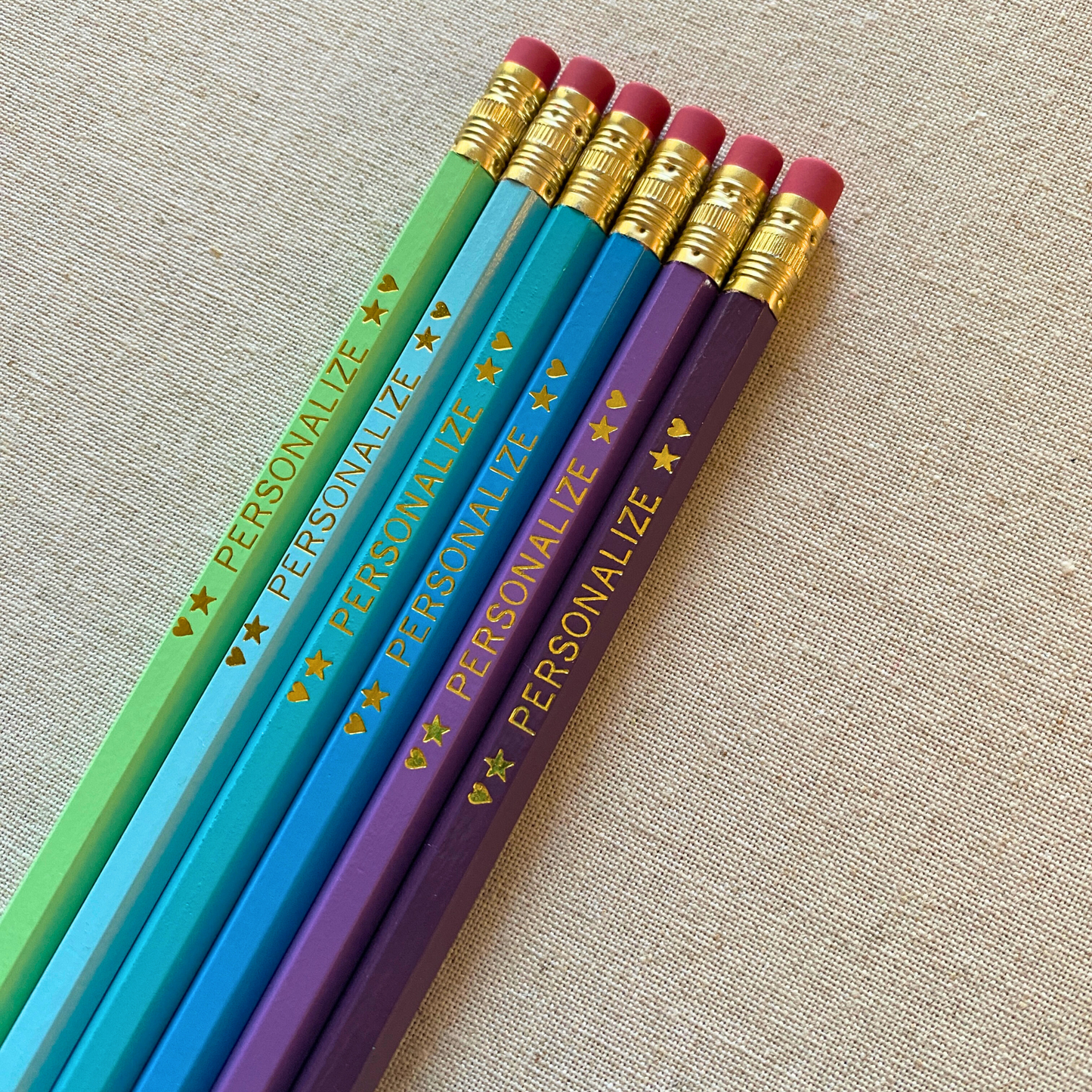 6 Personalized Pencil Set LILAC WHISPER