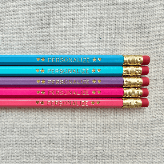 5 Personalized Pencil Set MERMAID'S TAIL
