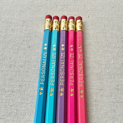 5 Personalized Pencil Set MERMAID'S TAIL