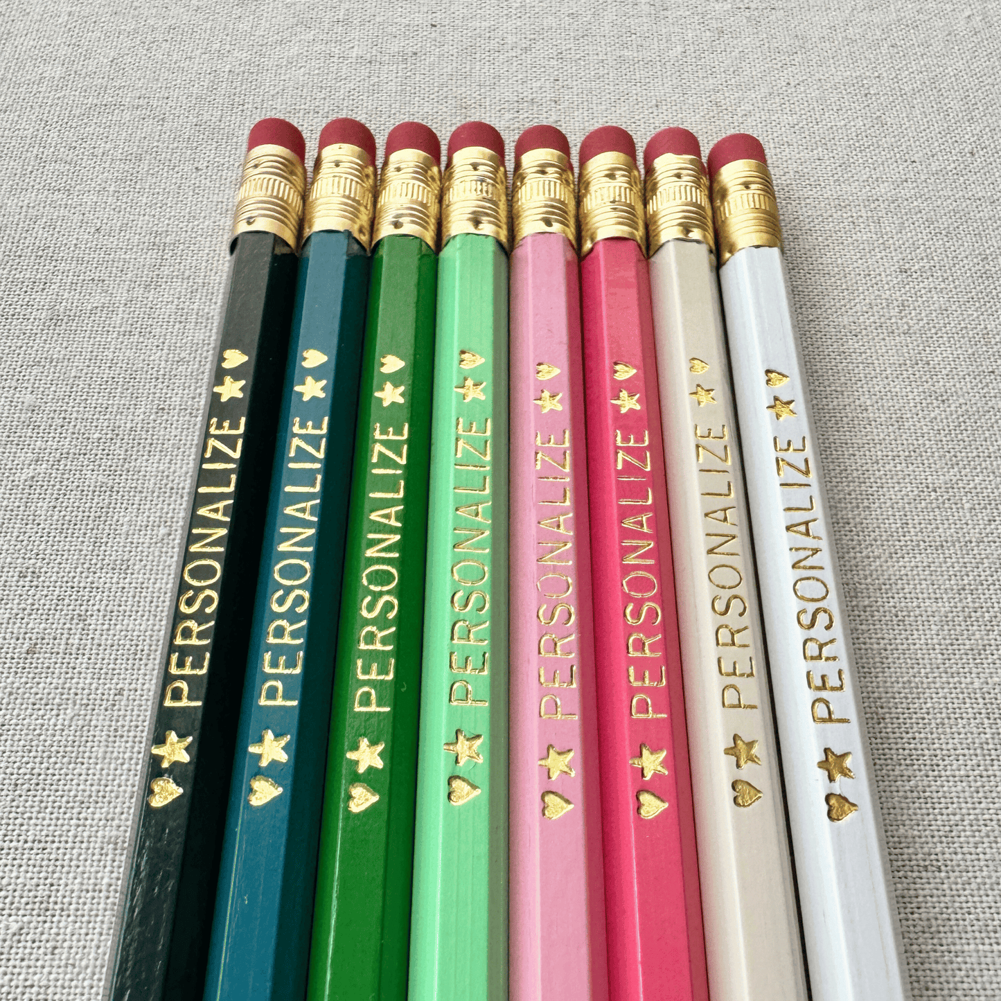 8 Personalized Pencil Set MOSSY BANKS