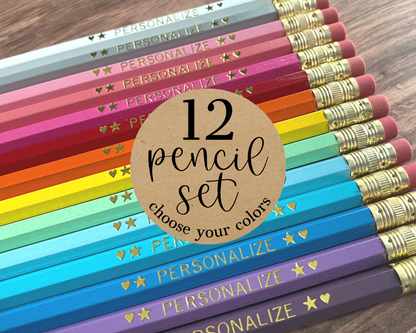 Personalized Pencils Set of 12