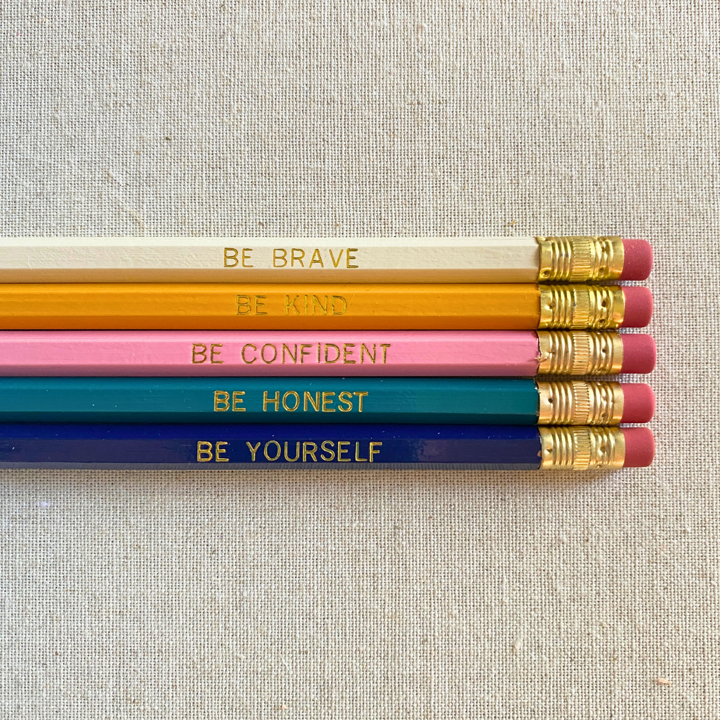 Motivational 5 Pencil Set NAVY + PINK