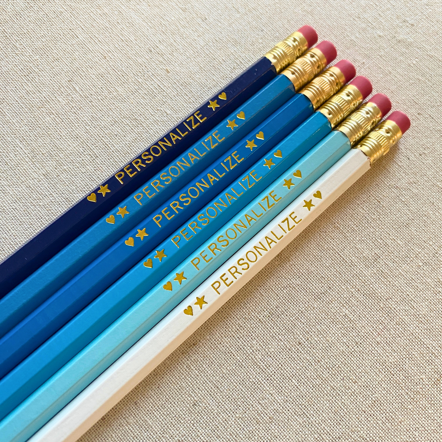 6 Personalized Pencil Set OXFORD BLUES