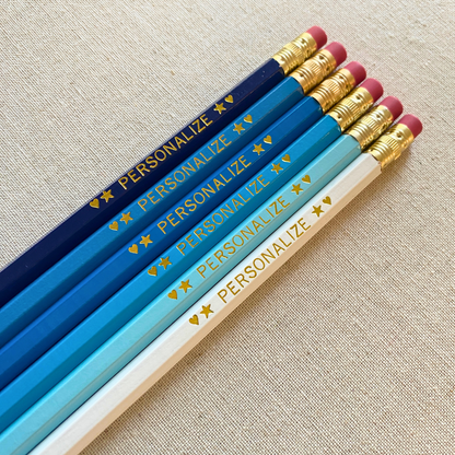 6 Personalized Pencil Set OXFORD BLUES