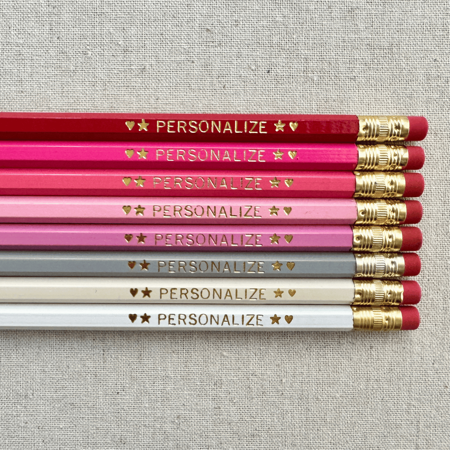 8 Personalized Pencil Set PINK PROSE