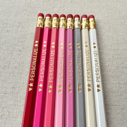 8 Personalized Pencil Set PINK PROSE
