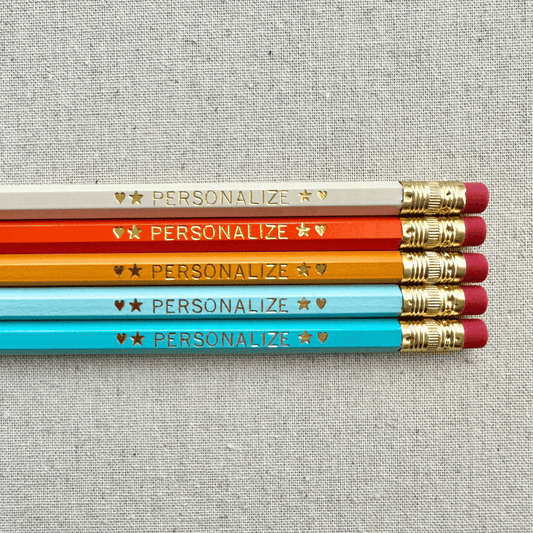 5 Personalized Pencil Set TROPICAL WAVES