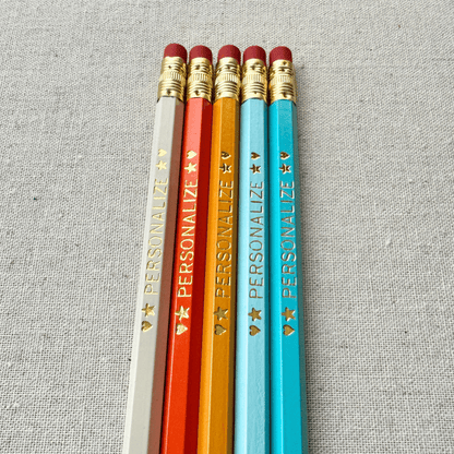 5 Personalized Pencil Set TROPICAL WAVES